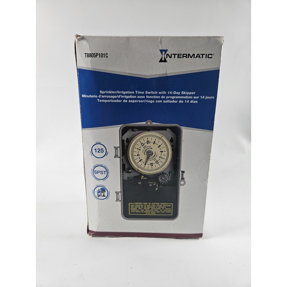 Intermatic T8805P101C Irrigation Sprinkler Timer 14-Day Skipper 125V SPST